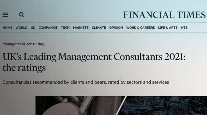 BJSS Recognised As A Financial Times Leading Management Consultant For 2021